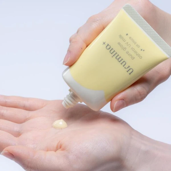 黃色-日本Kose Urumina+清新控油提亮膚色防曬乳液SPF50+ PA++++ 35g