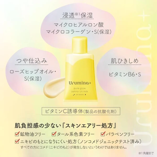 黃色-日本Kose Urumina+清新控油提亮膚色防曬乳液SPF50+ PA++++ 35g